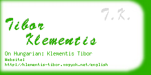 tibor klementis business card